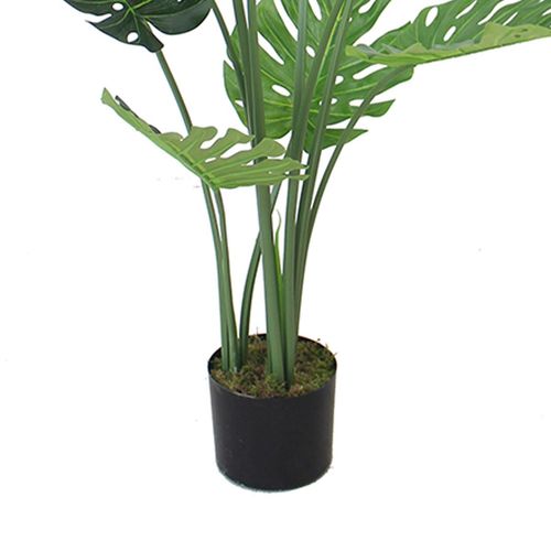 120cm Luxury Faux Monstera Plant in Sleek Black Pot – Instant Greenery Gem! - plants - express.com