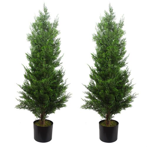 120cm Pair of Artificial Cypress Topiary - plants - express.com