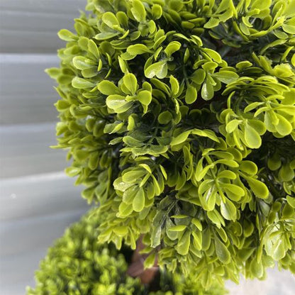 120cm Pair of Green Triple Ball Topiary Trees - plants - express.com