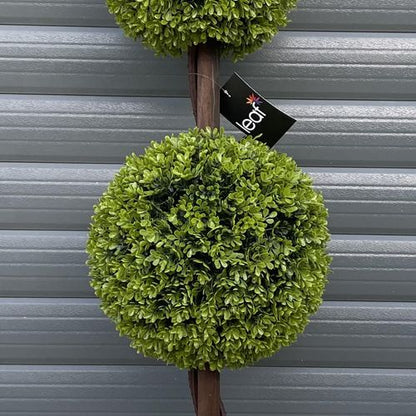 120cm Pair of Green Triple Ball Topiary Trees - plants - express.com