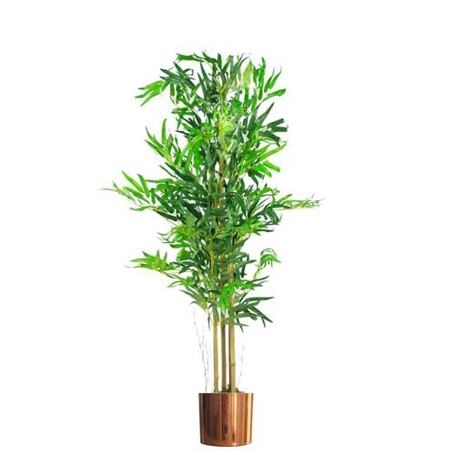 120cm Realistic Artificial Bamboo Tree in Stylish Copper Planter - No Maintenance! - plants - express.com