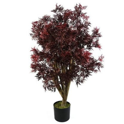 120cm Red Aralia Tree Artificial UV Resistant Outdoor - plants - express.com