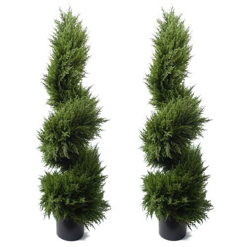 120cm Sprial Buxus Artificial Tree UV Resistant Outdoor Topiary - plants - express.com