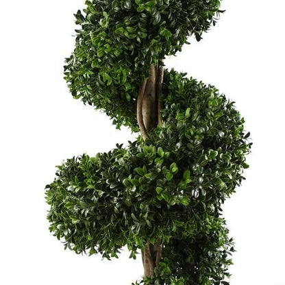 120cm Sprial Buxus Artificial Tree UV Resistant Outdoor Topiary - plants - express.com