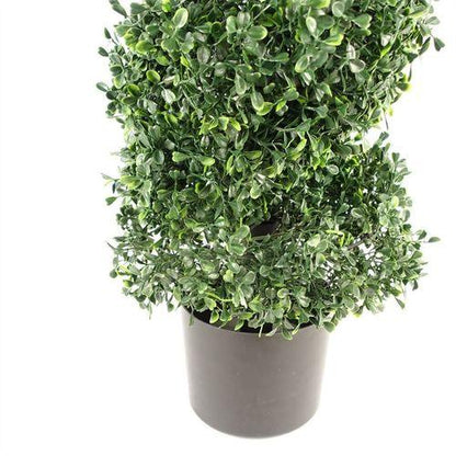 120cm UV Resistant Boxwood Tree Spiral Topiary 1058 leaves - plants - express.com