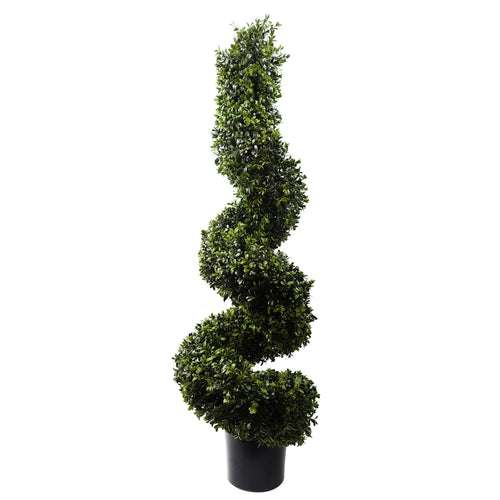 120cm UV Resistant Spiral Boxwood Tree - Lifelike Outdoor Elegance - plants - express.com
