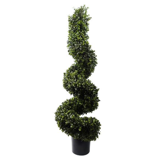 120cm UV Resistant Spiral Boxwood Tree - Lifelike Outdoor Elegance - plants - express.com
