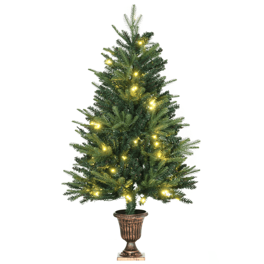 1.2m 4ft Christmas Tree Entrance 750 Tips Pre - lit Tree 80 LED with Vase Base - plants - express.com