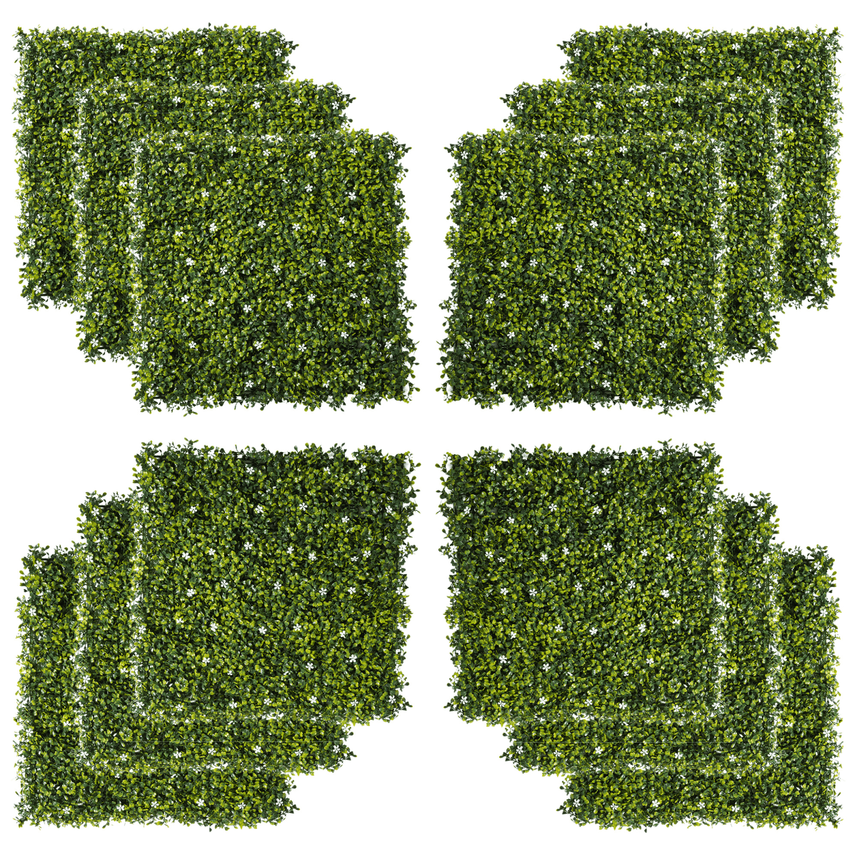 12PCS Artificial Boxwood Wall Panels 20" x 20" Grass Screen Milan Grass - plants - express.com
