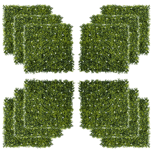 12PCS Artificial Boxwood Wall Panels 20" x 20" Grass Screen Milan Grass - plants - express.com