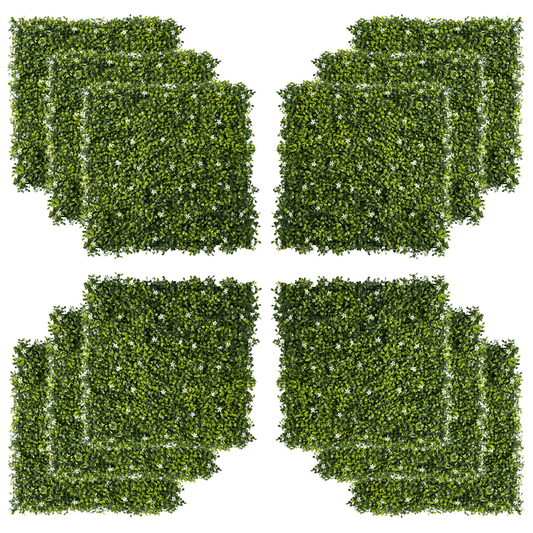 12PCS Artificial Boxwood Wall Panels 20" x 20" Grass Screen Milan Grass - plants - express.com