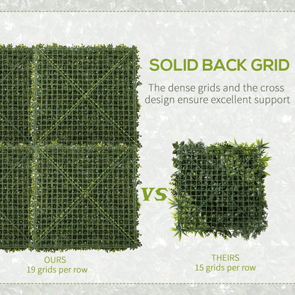 12PCS Artificial Boxwood Wall Panels 20" x 20" Grass Screen Milan Grass - plants - express.com