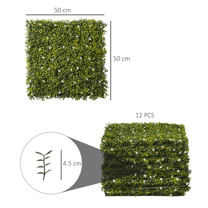 12PCS Artificial Boxwood Wall Panels 20" x 20" Grass Screen Milan Grass - plants - express.com