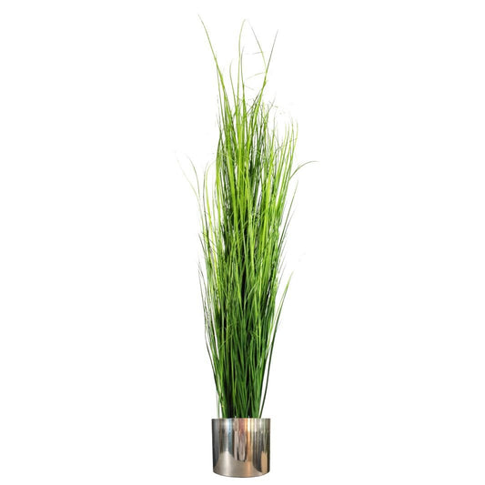 130cm Extra Large Artificial Grass Plant with Stylish Metal Planter - plants - express.com