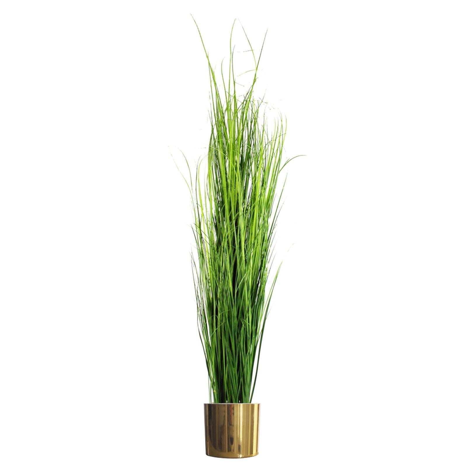 130cm Life - Like Onion Grass in Elegant Gold Planter - Perfect for Home Décor! - plants - express.com