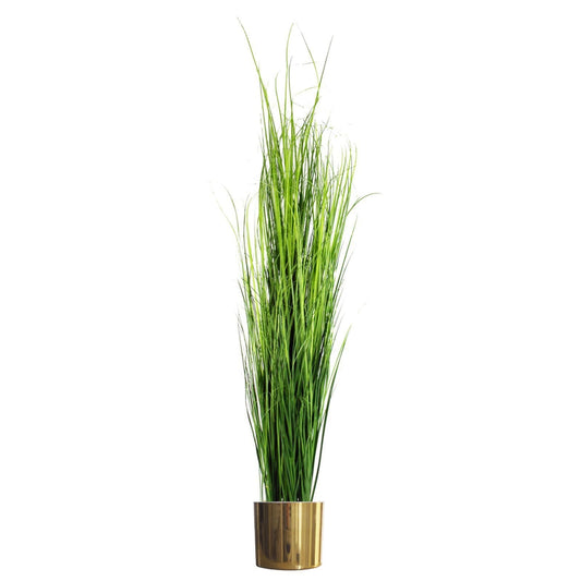 130cm Life - Like Onion Grass in Elegant Gold Planter - Perfect for Home Décor! - plants - express.com
