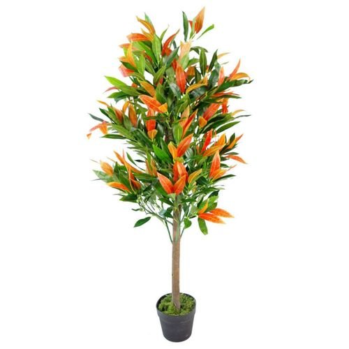 130cm Realistic Red Robin Ficus Tree - Vibrant Faux Plant for Any Space - plants - express.com