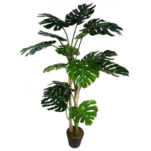 150cm Lifelike Luxury Monstera Plant in Elegant Black Pot for Stunning Decor - plants - express.com