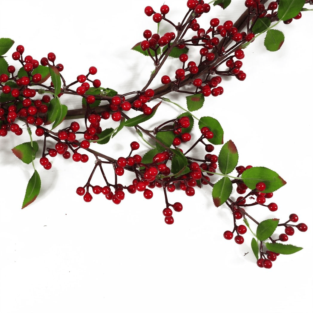 150cm Luxe Natural Red Berry Garland - Perfect for Holiday Decor! - plants - express.com
