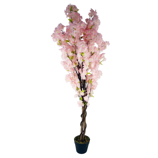 150cm Luxurious Artificial Pink Blossom Tree for Elegant Home Décor - plants - express.com