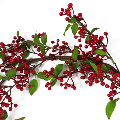 150cm Luxury Red Berry Christmas Garland - Handmade Festive Elegance - plants - express.com