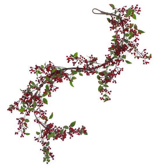 150cm Luxury Red Berry Christmas Garland - Handmade Festive Elegance - plants - express.com