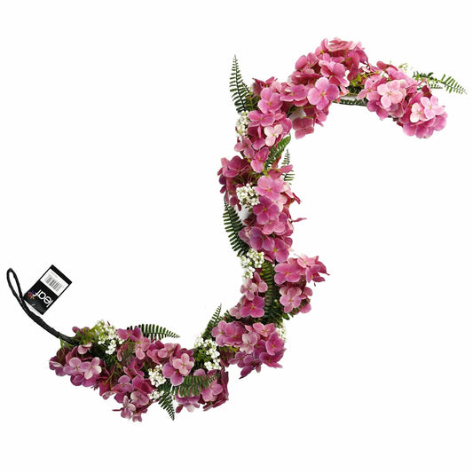 150cm Pink Blossom Garland - Elegant Artificial Floral Decor for Every Space - plants - express.com