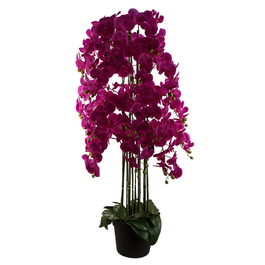150cm Real Touch Giant Purple Orchid Plant - 189 Lifelike Flowers - plants - express.com