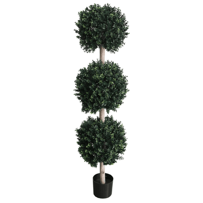 150cm UV - Protected Triple Ball Topiary Tree - Artificial Outdoor Greenery - plants - express.com