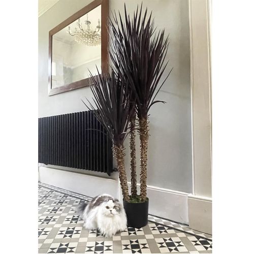 155cm Artificial Yukka Tree Plant Spiky UV Resistant Outdoor Tree Triple Dark Red and Brown - plants - express.com