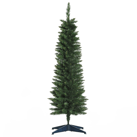1.5m 5ft Artificial Pine Pencil Slim Christmas Tree 294 Branch Tips with Stand - plants - express.com