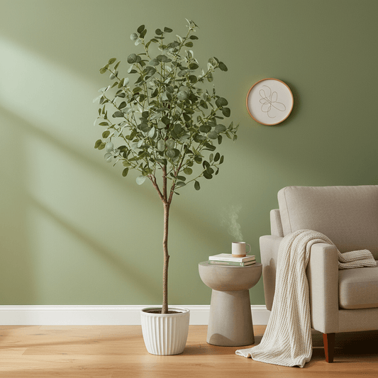 180cm Lifesize Eucalyptus Silk Tree - Effortless Greenery for Any Space - plants - express.com