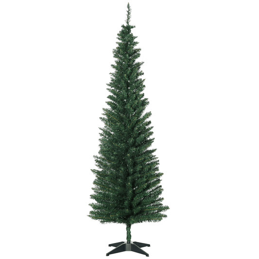 1.8m 6ft Artificial Pine Pencil Slim Tall Christmas Tree with 390 Branch Tips - plants - express.com