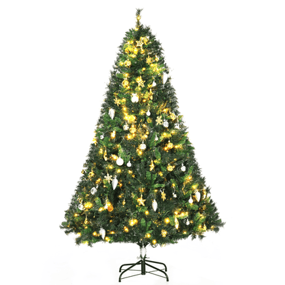 1.8m 6ft Pre - Lit Artificial Christmas Tree 200 LED Tree Decorative Balls Stand - plants - express.com