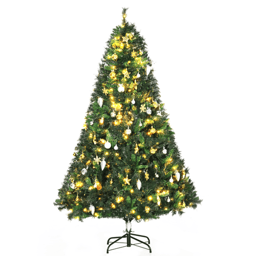 1.8m 6ft Pre - Lit Artificial Christmas Tree 200 LED Tree Decorative Balls Stand - plants - express.com