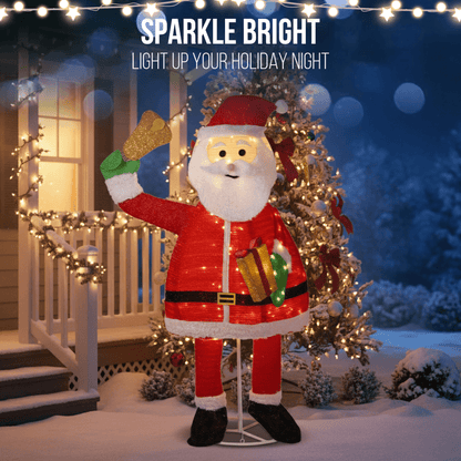 1.8m Santa Bell Yard Decor - 200 LED Prelit Outdoor Christmas Display - plants - express.com