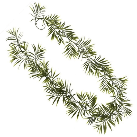 190cm Fire - Resistant Artificial Palm Garland for Effortless Greenery - plants - express.com