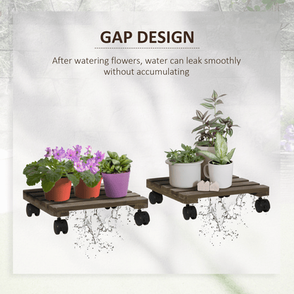 2 Pack Plant Stand with Wheels, Flowerpot Holder - plants - express.com