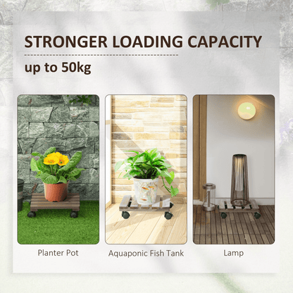 2 Pack Plant Stand with Wheels, Flowerpot Holder - plants - express.com