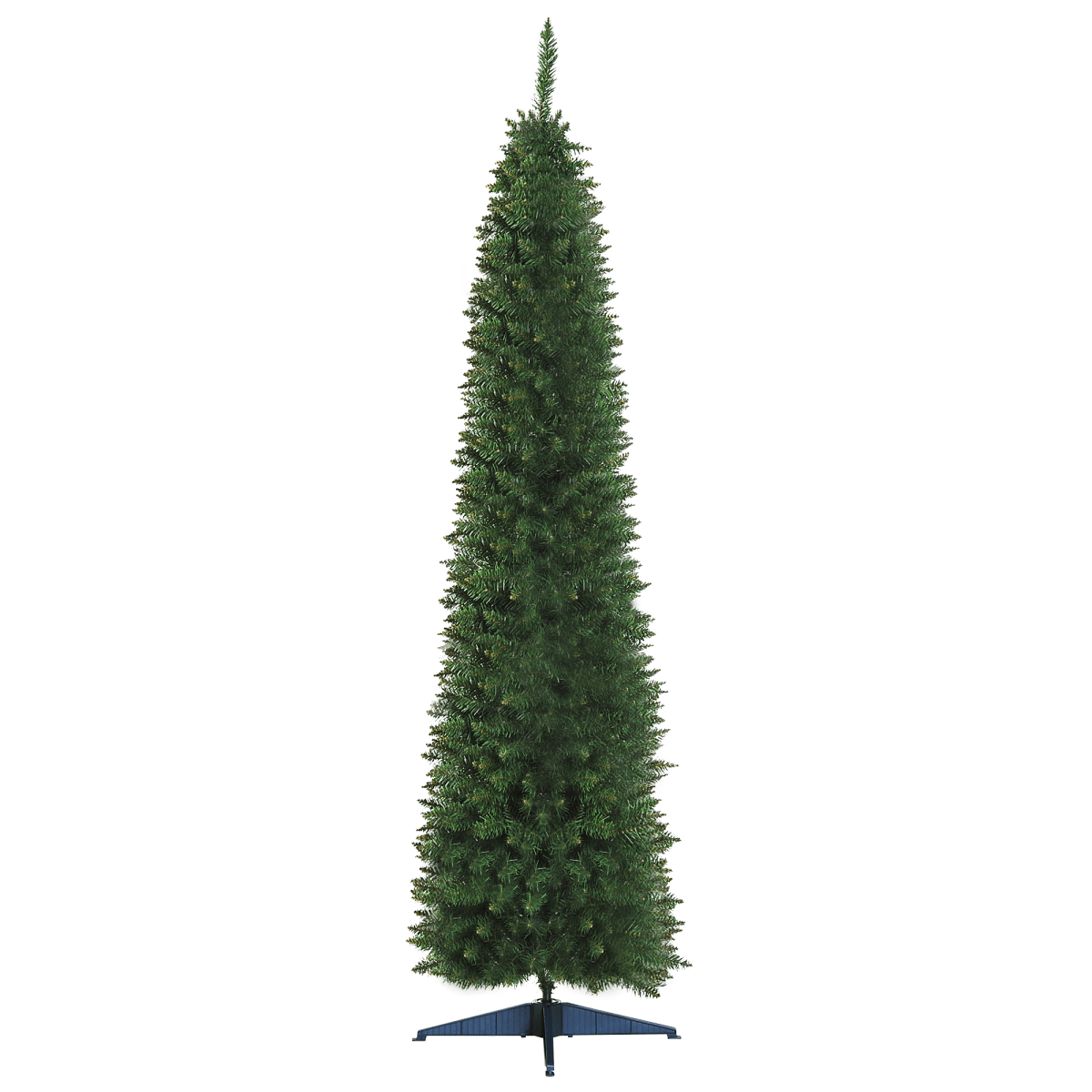 2.1m 7ft Artificial Pine Pencil Slim Christmas Tree 499 Branch Tips with Stand - plants - express.com