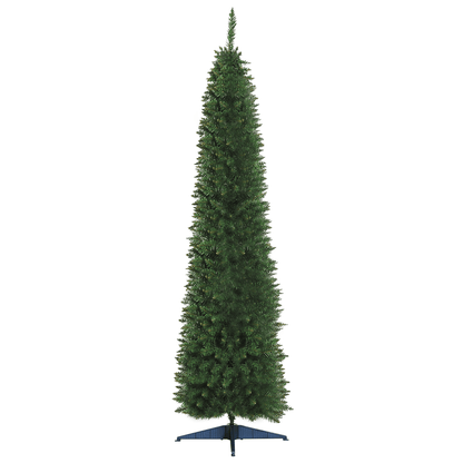 2.1m 7ft Artificial Pine Pencil Slim Christmas Tree 499 Branch Tips with Stand - plants - express.com