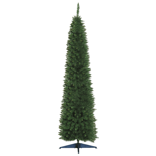 2.1m 7ft Artificial Pine Pencil Slim Christmas Tree 499 Branch Tips with Stand - plants - express.com
