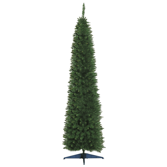 2.1m 7ft Artificial Pine Pencil Slim Christmas Tree 499 Branch Tips with Stand - plants - express.com