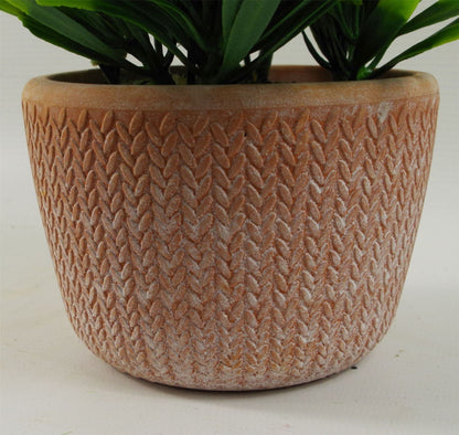 22cm Realistic Honey Plant in Stylish Terracotta Pot - Dark Green Elegance - plants - express.com