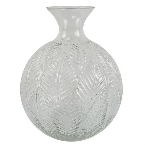 26cm Clear Fern Print Glass Bottle Vase - plants - express.com