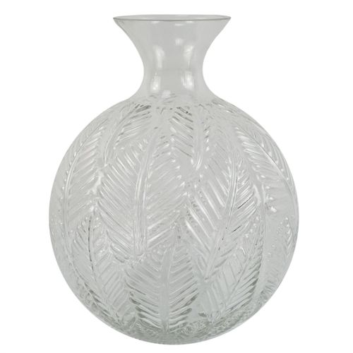 26cm Clear Fern Print Glass Bottle Vase - plants - express.com