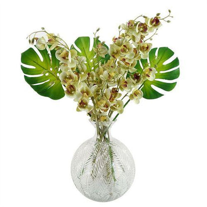 26cm Clear Fern Print Glass Bottle Vase - plants - express.com