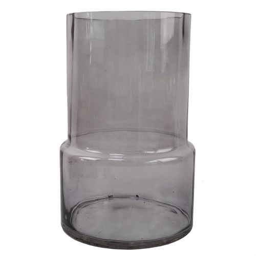 26cm Grey Smoke Glass Vase - plants - express.com