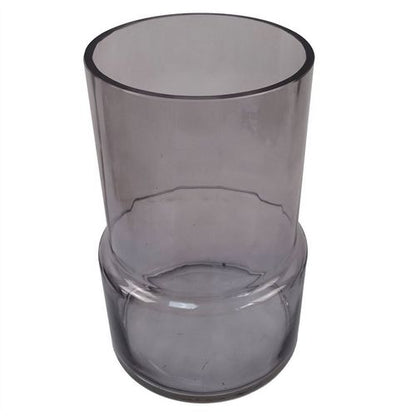 26cm Grey Smoke Glass Vase - plants - express.com