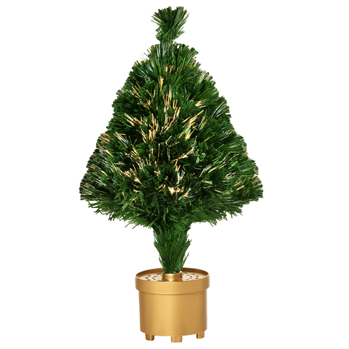 2FT Prelit Artificial Christmas Tree Fiber LED Table Deco Multi - Color Green - plants - express.com